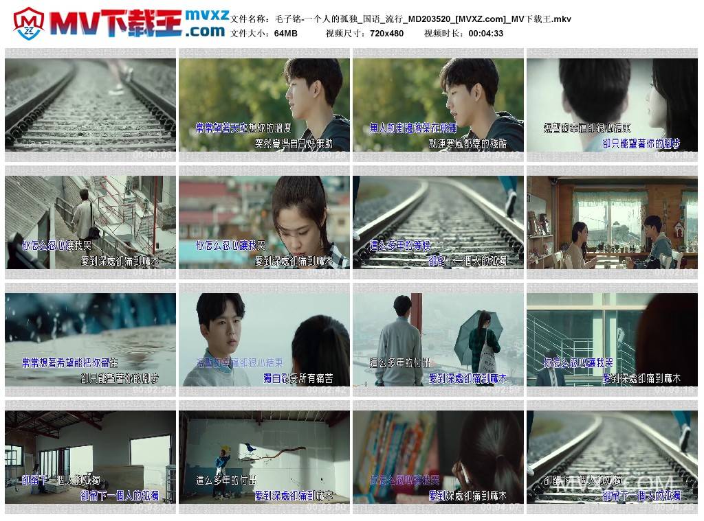 毛子铭-一个人的孤独_国语_流行_MD203520